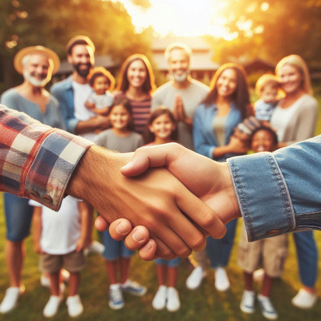 handshake mit familien ki